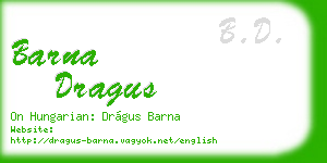barna dragus business card
